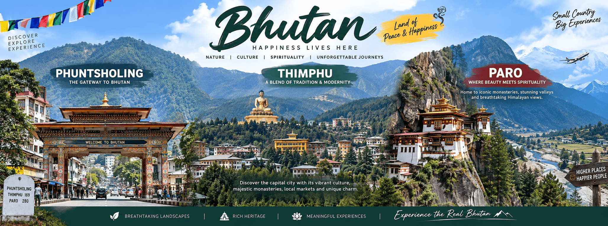 Phuntsholing, Thimphu and Paro